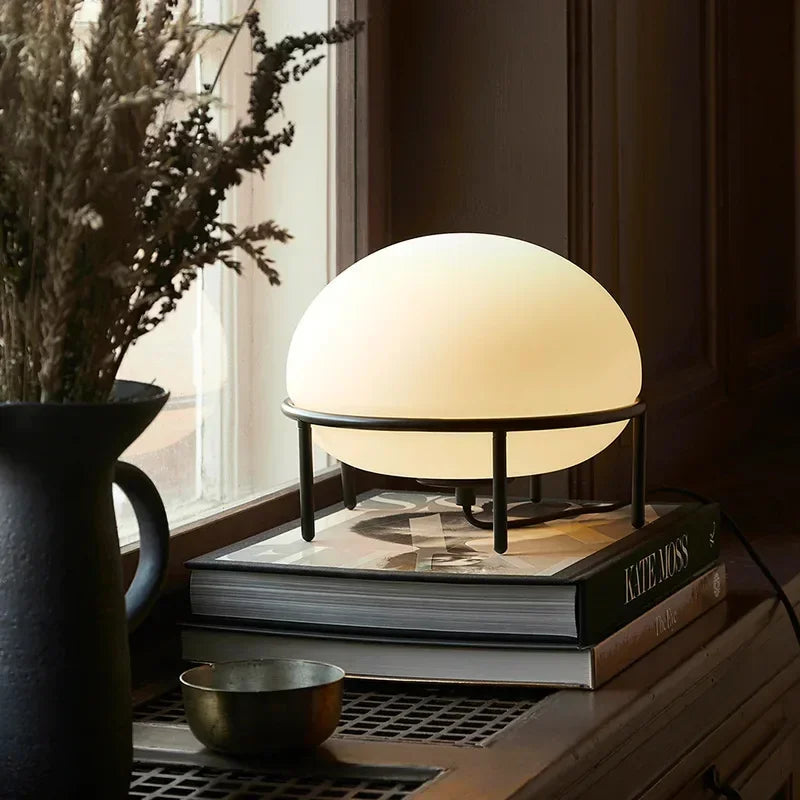 DecorBites™ Glass Ball Table Lamp for Bedroom Living Room
