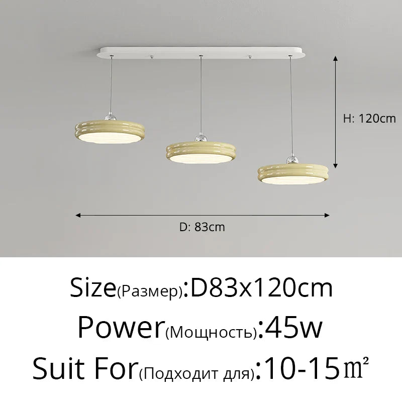 Decorbites™ kreisförmige dimmbare Pendelleuchte moderne Kronleuchter für Esszimmer, Kücheninsel