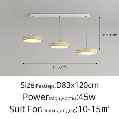 Decorbites™ kreisförmige dimmbare Pendelleuchte moderne Kronleuchter für Esszimmer, Kücheninsel