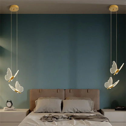 Decorbites™ Goldene Schmetterlings-LED-Kronleuchter: Modernes nordisches stilvolles Innenbeleuchtung für Wohnzimmer, Schlafzimmer und Küche.