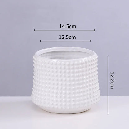 Decorbites™ Goldene Keramik Blumentopf Sukkulente Vase Terrarium Pflanztöpfe für Heim Balkon Dekoration
