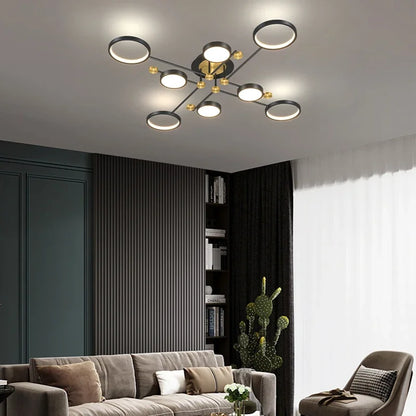 Decorbites™ Elegante Mehrkopf-Gold-LED-Deckenleuchte für Wohnzimmer & Schlafzimmer