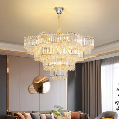 DecorBites™ Light Crystal Chandelier: European Style for Living, Dining & Study Rooms