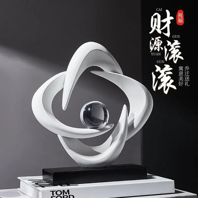 Decorbites™ Abstrakte Harz-Skulptur als Figur für die Hausdekoration & Tischdekoration