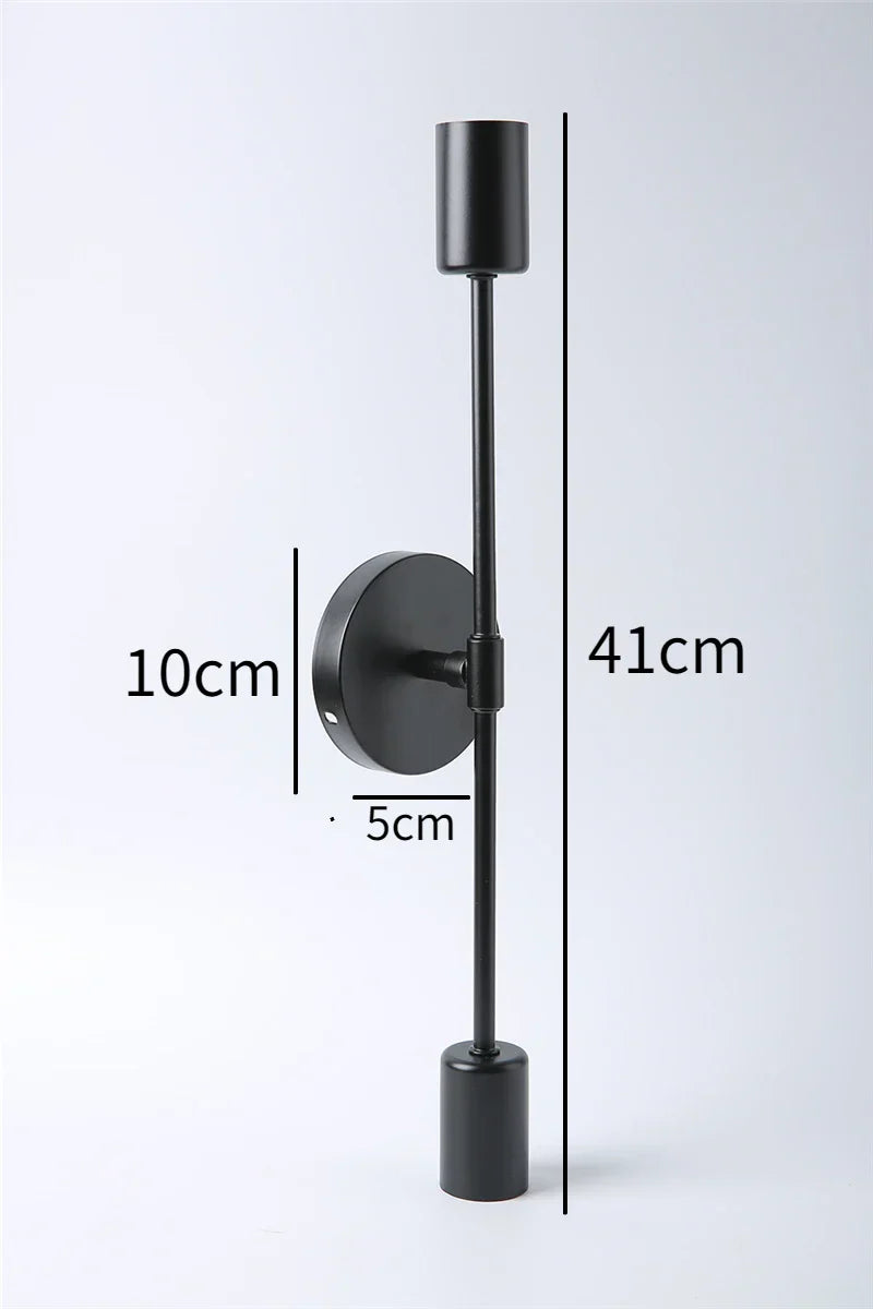 DecorBites™ LED Wall Lamp: Modern Two Arm E27 Bedroom Lighting for Bedside, Bathroom Mirror, Vanity.