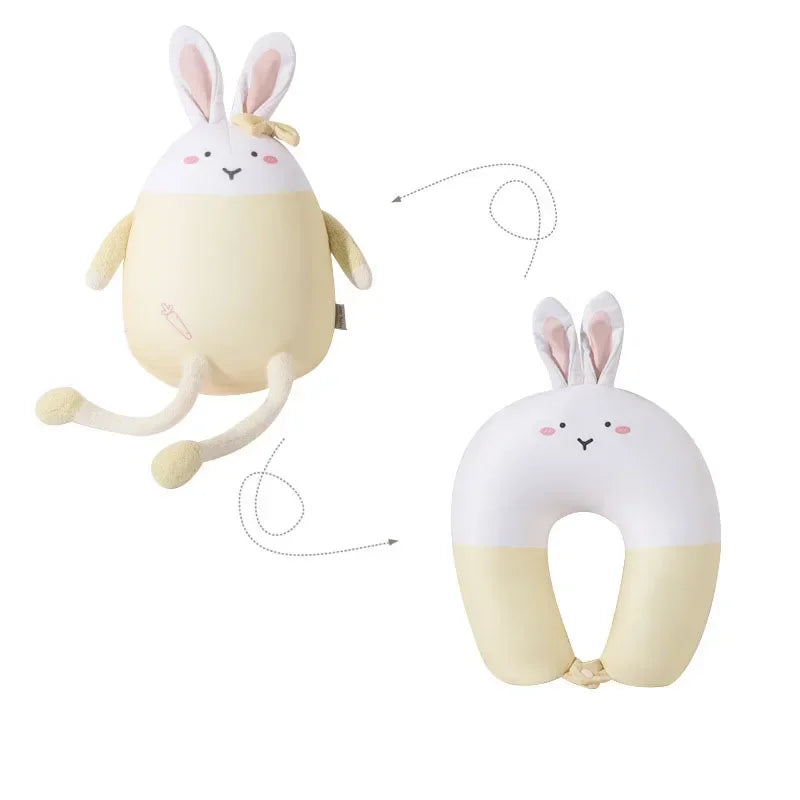 DecorBites™ Cute Plush Animal Neck Pillow for Comfortable Travel & Office Rest