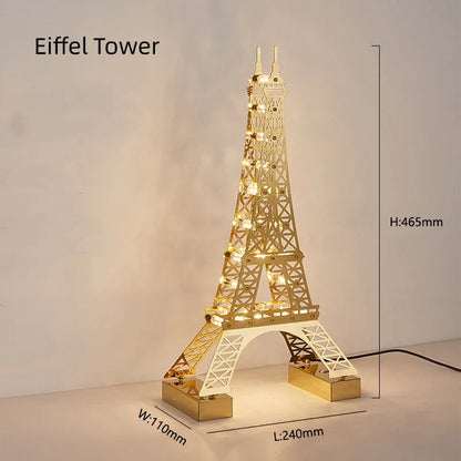 DecorBites™ LED Ferris Wheel Table Lamp for Bedroom Decor Stainless Steel Night Light