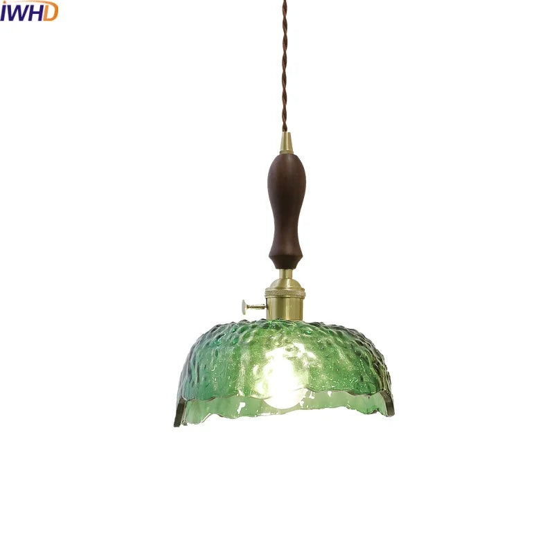Green Glass Copper Pendant