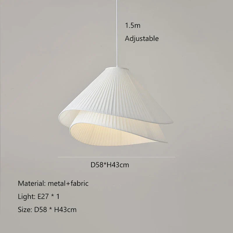 Decorbites™-Creme-Stoff-LED-Pendantleuchter für nordisches minimalistisches Heimdekoration