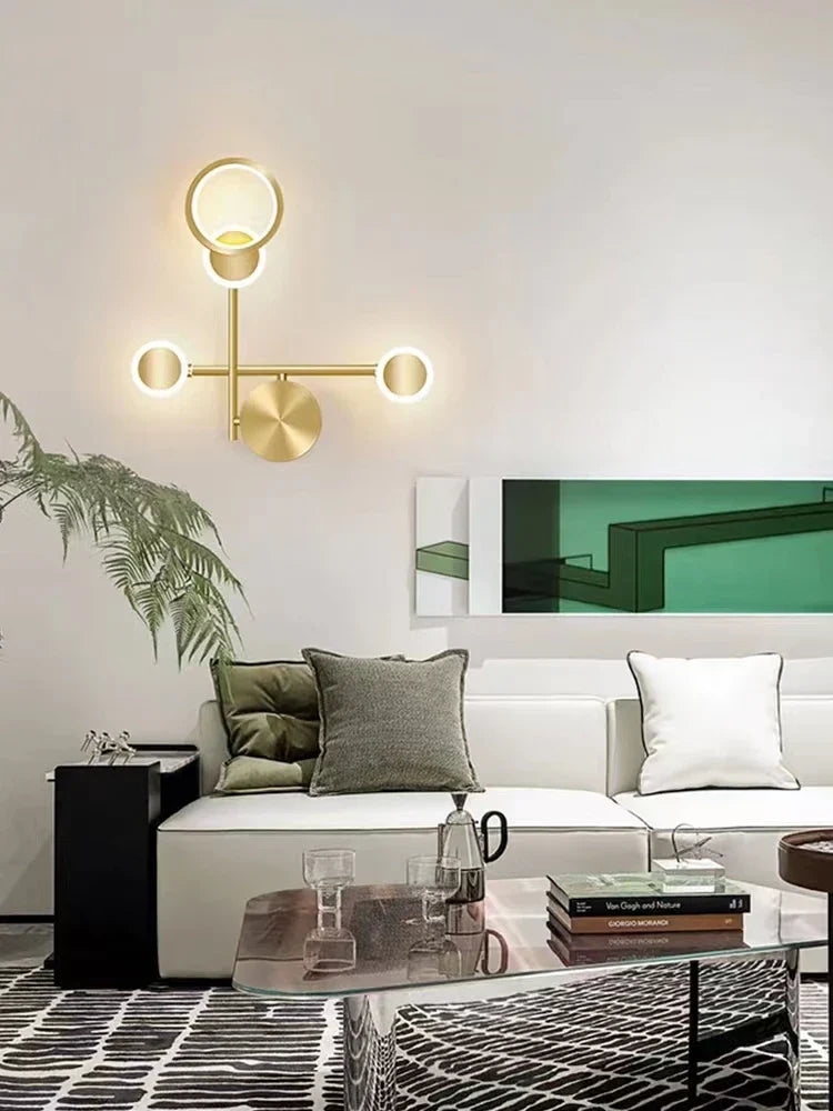 Decorbites™ Messing-LED-Wandleuchte: Moderne nordische Dekor-Wandleuchte für Küche, Schlafzimmer, Wohnzimmer