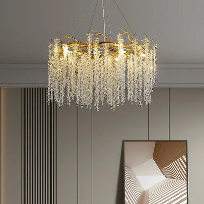 Decorbites™ Kristall-Quasten-Kronleuchter: Luxuriöse LED-Pendantlampen für Wohnzimmer, Halle & Restaurant