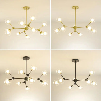 DecorBites™ Glass Ball Pendant Chandelier for Living Room Bedroom Dining Room