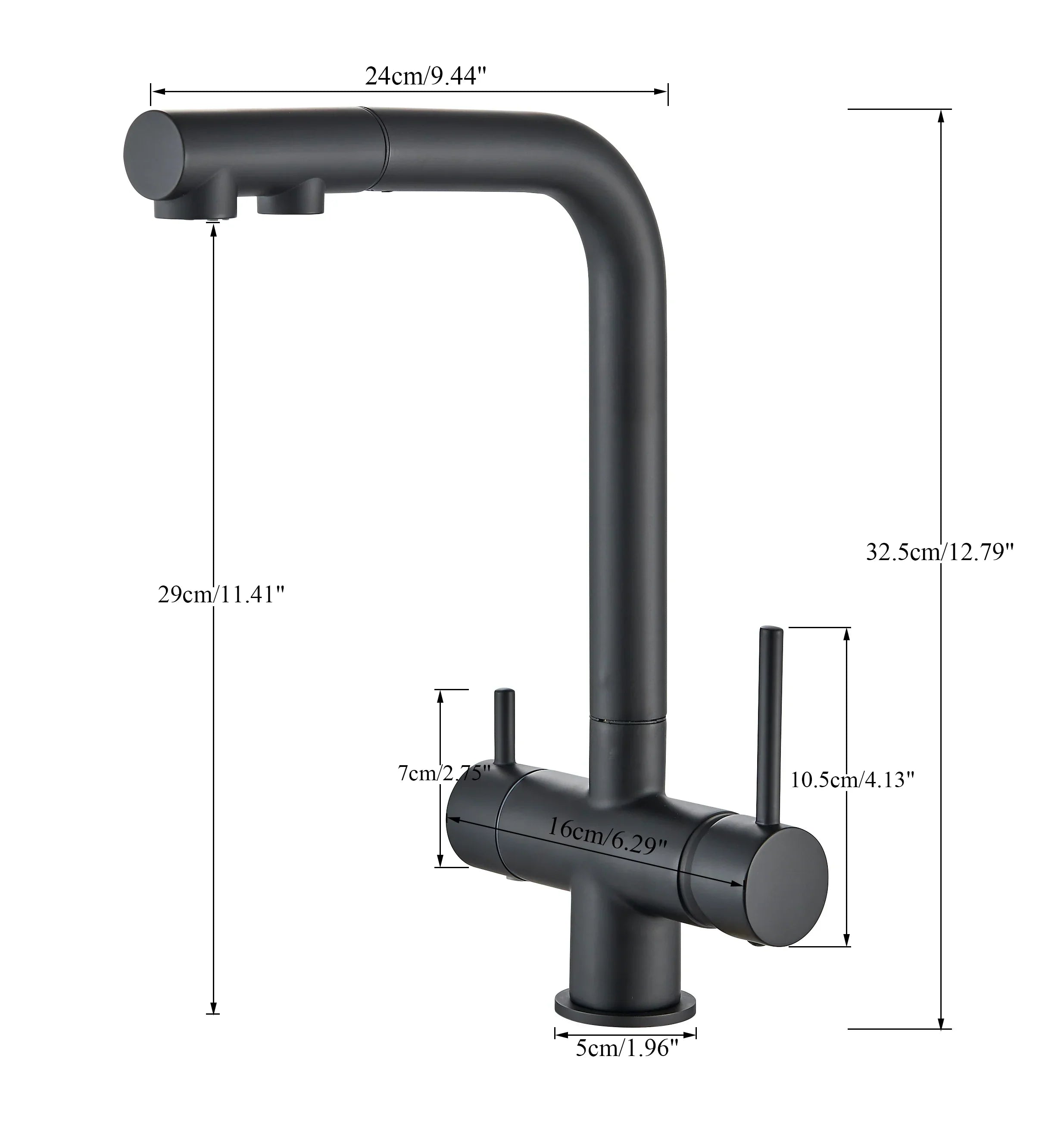 Decorbites™ Küchenarmatur mit Wasserfilterhahn und Zweifach-Dusche