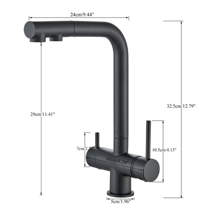Decorbites™ Küchenarmatur mit Wasserfilterhahn und Zweifach-Dusche
