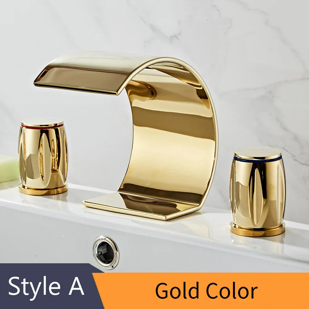 Gold Double Handle Faucet