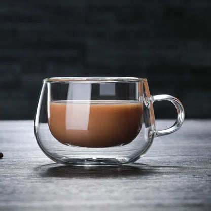 Decorbites™ Doppelwandiges Glas-Kaffeetasse Espresso-Becher Hitzebeständiger Cocktail-Wein-Bier-Becher