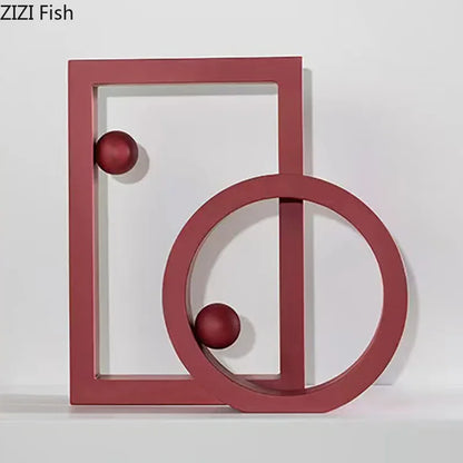 Decorbites™ Geometrische Kreis-Schreibtisch-Dekoration Minimalistisches Modernes Abstraktes Kunstästhetisches Dekor