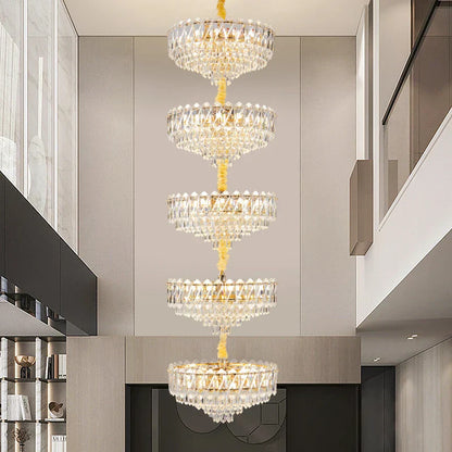 Decorbites™ Kristall-Duplex-Kronleuchter: Neues Lichtluxus Post-Modernes Hallenbeleuchtung für hohes Wohnzimmer