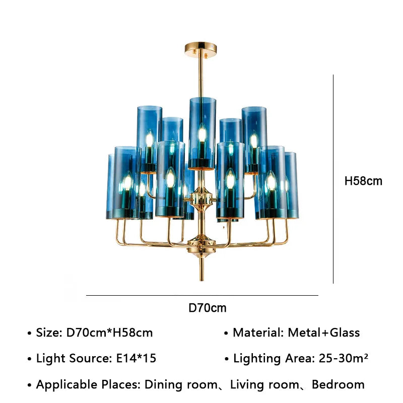 Decorbites™ Amerikanische Glaskronleuchter LED-Hängeleuchte