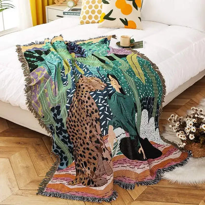 DecorBites™ Knitted Nordic Outdoor Sofa Blanket - Home Decor Aesthetics & Camping Picnic Mat
