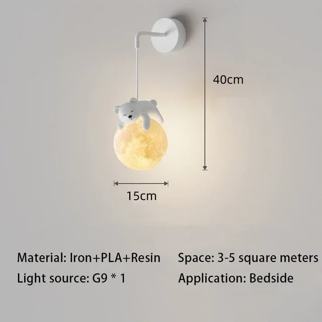 White Bear Bunny Pendant Light