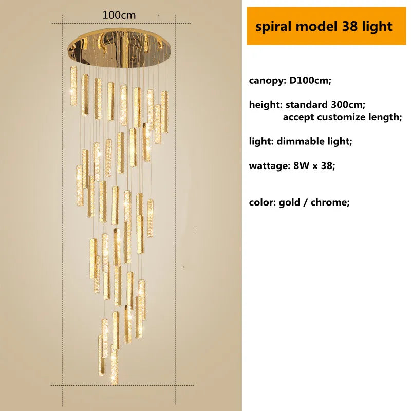 Gold Chrome Crystal Pendant
