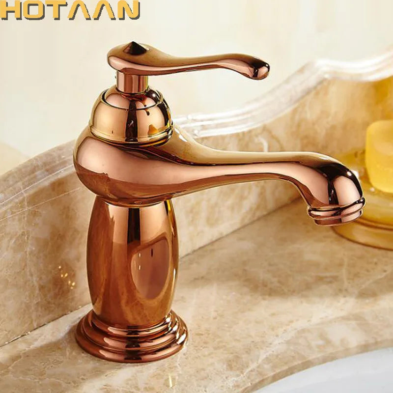 Gold Brass Ceramic Faucet