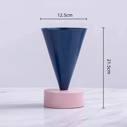 DecorBites™ Geometric Triangle Vase: Metallic Colored Flower Arrangement Terrarium & Home Decor