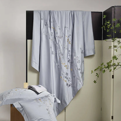 Decorbites™ Ägyptische Baumwoll-Blumenstickerei-Bettwäsche-Set 6-teilig Heimtextilien