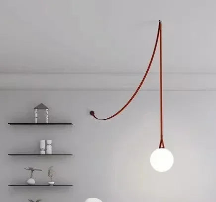 Decorbites™ Glasball-LED-Hängeleuchte – Schwarz Orange, trendiges Design für Innenbeleuchtung