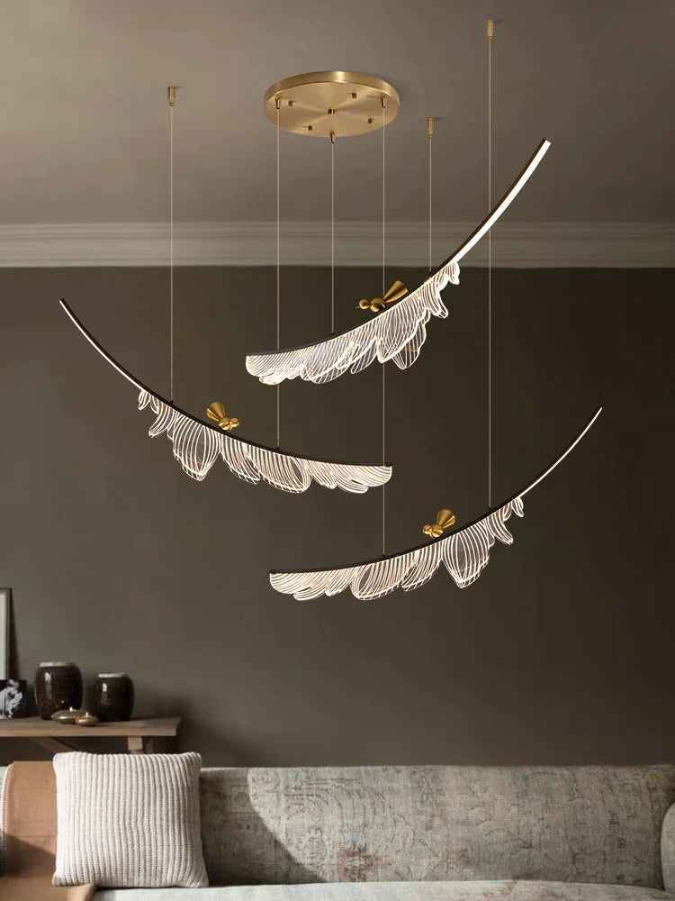 DecorBites™ Italian Copper Chandelier: Modern, Luxury, Light Guide Design for Restaurant and Bar