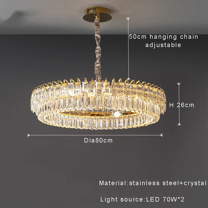 Decorbites™ Doppelkristall-Deckenleuchter: Moderne Luxus-Home-Dekoration für das Wohnzimmer