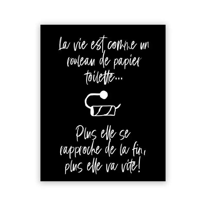 Affiche minimalistes WC et salle de bain Prints French Bathroom Rules Quote Poster Canvas Painting Toilet Bathroom Wall Decor