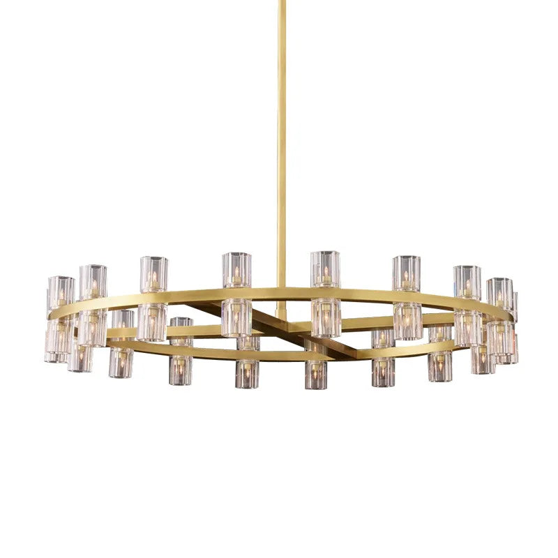 DecorBites™ Crystal Black Gold Luxury LED Hanging Pendant Light for Living Room