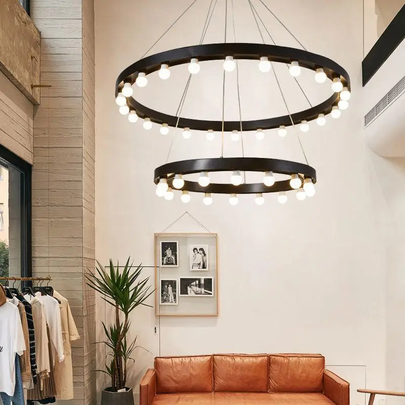 Decorbites™ Industrielle Duplex-Treppenhaus-Pendantleuchte für Wohnzimmer, Hotellobby oder Geschäftsraum