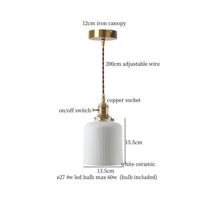 Decorbites™ Grüne Keramikkeramik Vintage LED-Hängeleuchte für Heimdekoration und Atmosphäre