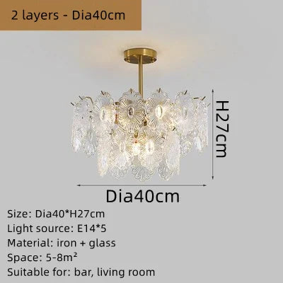 Decorbites™ Elegante Glas-Lüster mit LED-Lichtern für die Raumdekoration