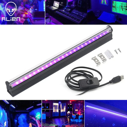 Decorbites™ LED Schwarzlicht 6W: 395nm T5 UV-Schwarzlichtleiste für leuchtende Halloween-Dekoration