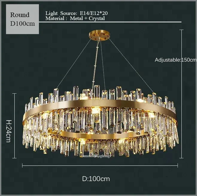 Decorbites™ Kristall-LED-Kronleuchter für luxuriöse Wohn- und Essbereiche