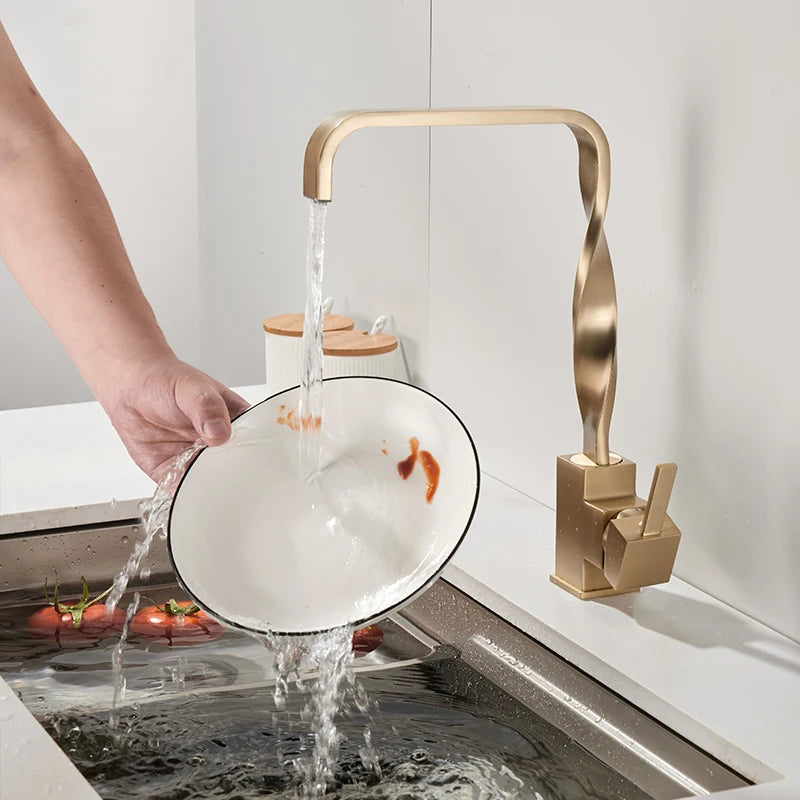 Gold Bathroom Basin Faucet Mixer