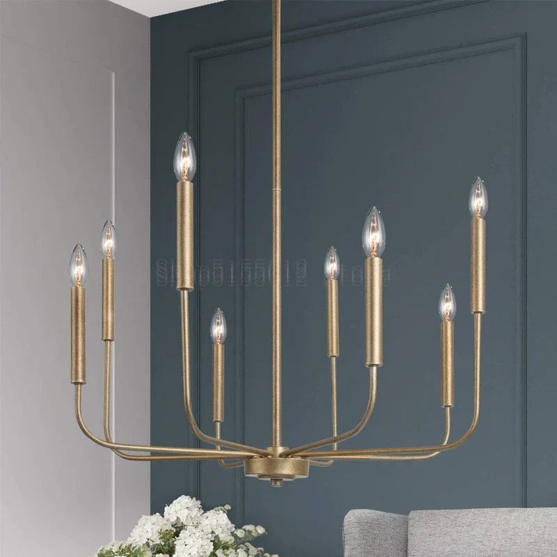 Gold Black Retro Chandelier