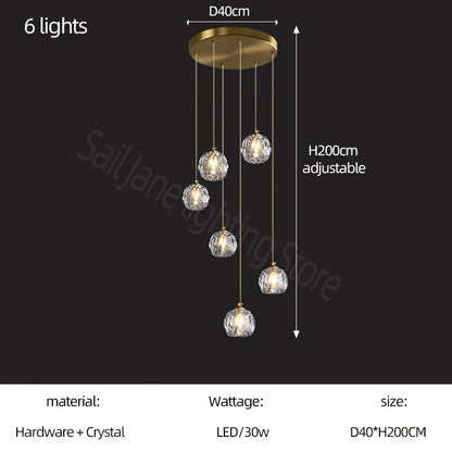 DecorBites™ Crystal Stair Football Shaped Chandelier with G9 Lights