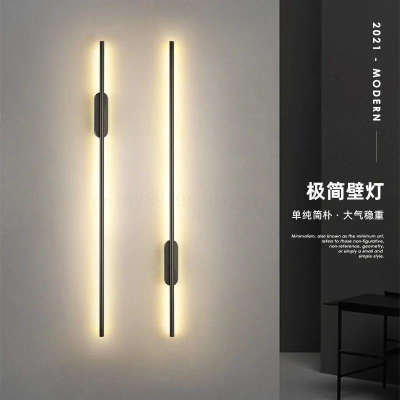 Decorbites™ Lineare Rohr-LED-Wandleuchte, modernes minimalistisches Auf-Ab-Wandleuchte für Badezimmer, Nachttisch & Spiegel