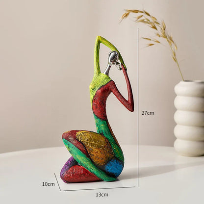 Decorbites™ Abstrakte Frauen-Skulptur aus Harz Nordische Wohnraumdekoration Wohnzimmer-Statue