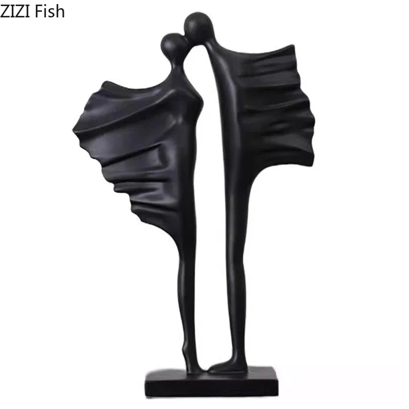 Decorbites™ Abstrakte Liebende Harz-Skulptur Moderne Dekorationsornamente - Paarfiguren-Statue