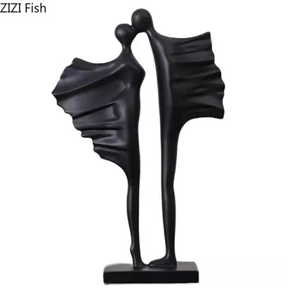 Decorbites™ Abstrakte Liebende Harz-Skulptur Moderne Dekorationsornamente - Paarfiguren-Statue