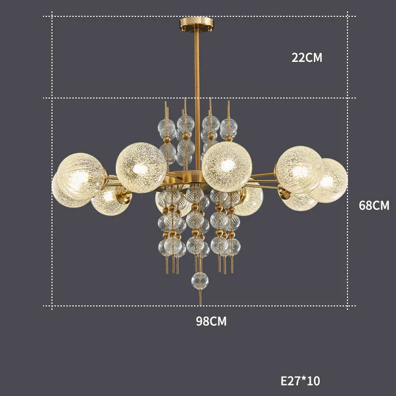 Decorbites™ Gold Chrom Blasen-Deckenleuchter: 2025-Trends Hängelampen für das Wohnzimmer