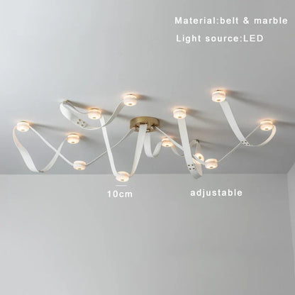 Decorbites™ Leder-Marmor-Hängeleuchte Luxuriöses dimmbares Armatur Einfache Installation Schlafzimmer Wohnzimmer Lampe