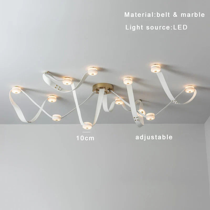 Leather Marble Ceiling Light