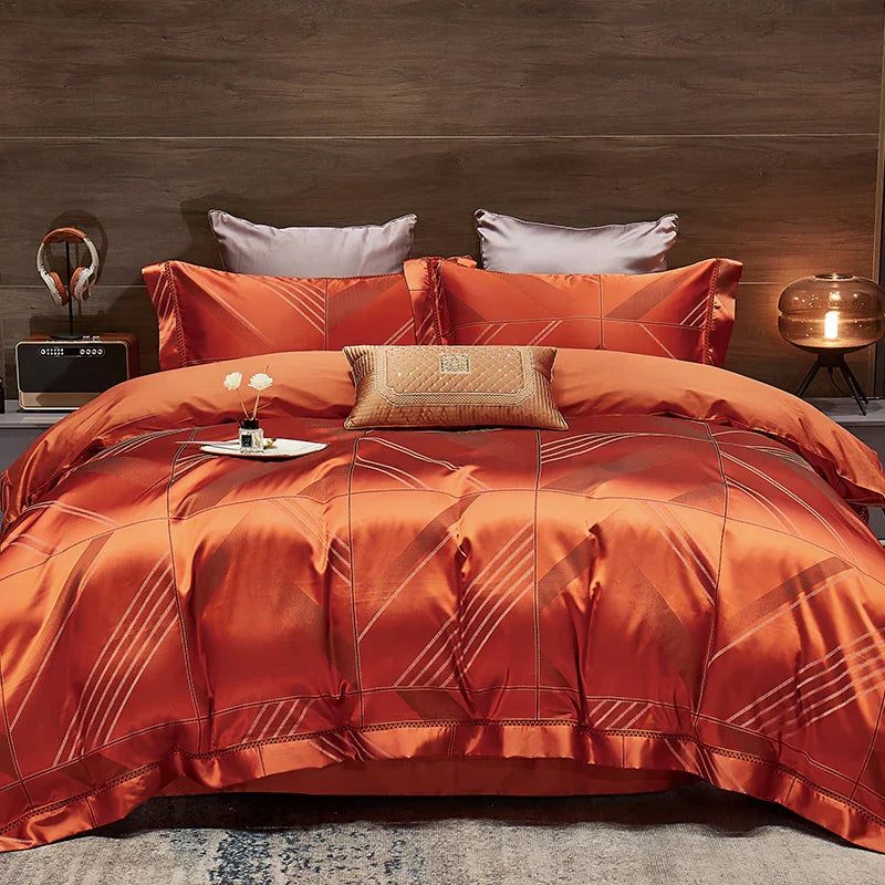 Gold Jacquard Cotton Bedding